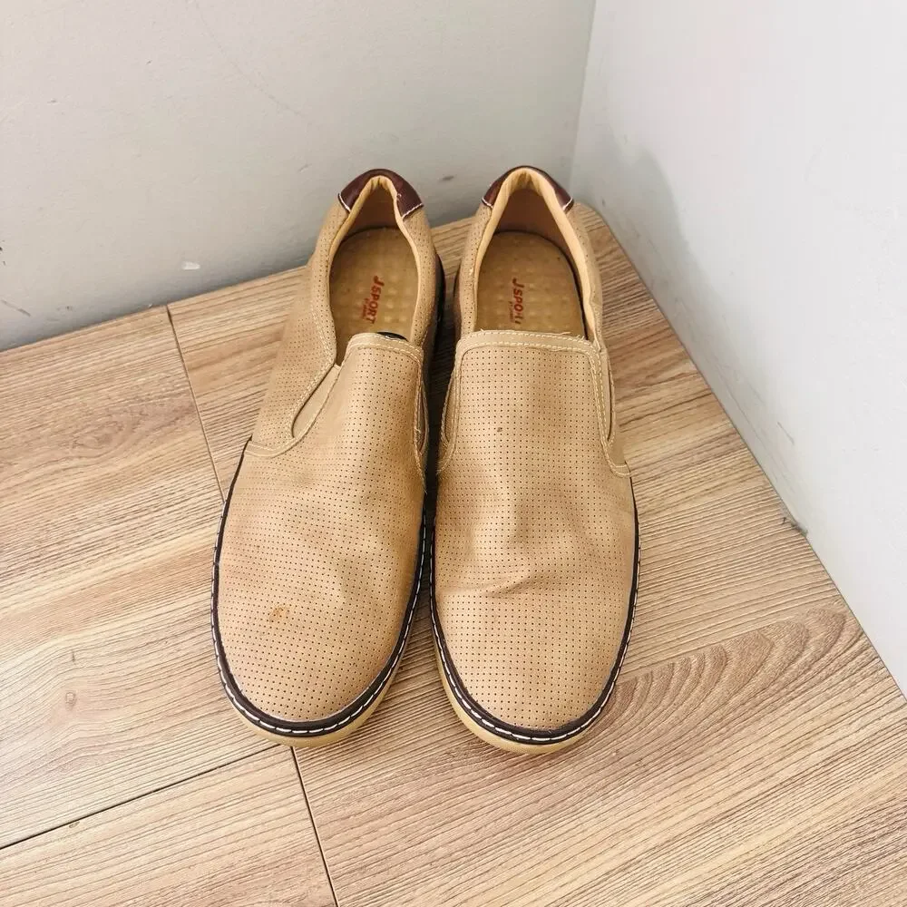 Men's Jambu JSport Maverick Slip On shoes Tan Leather Size 13